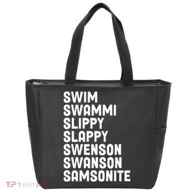 Swammi Slippy Slappy Swenson Swanson Samsonite Tote Bag