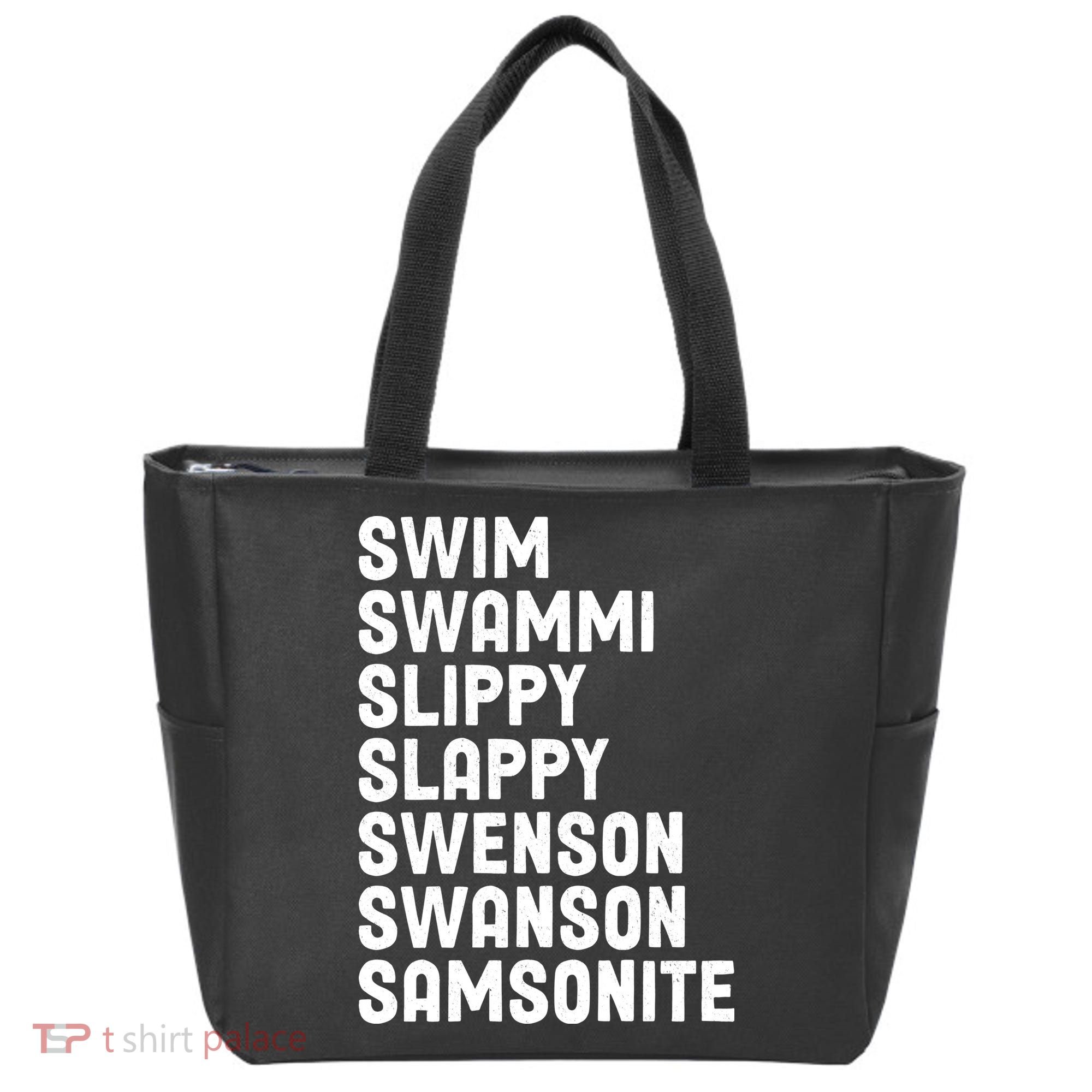 Swammi Slippy Slappy Swenson Swanson Samsonite Tote Bag