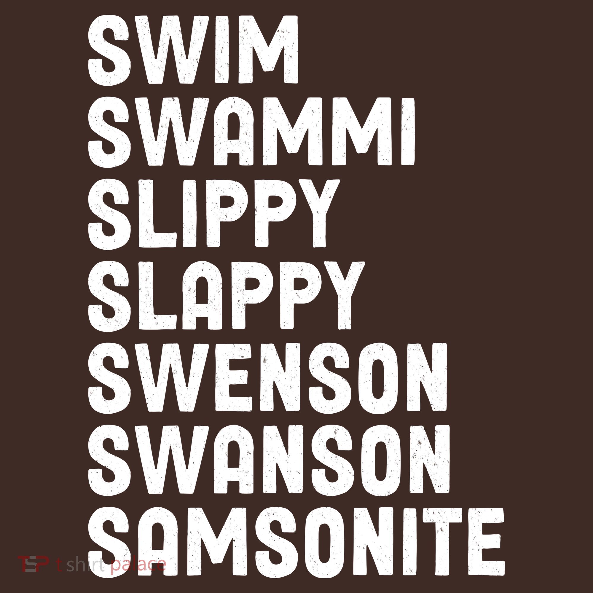 Swammi Slippy Slappy Swenson Swanson Samsonite Apron