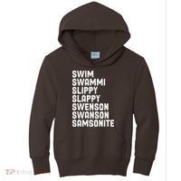Swammi Slippy Slappy Swenson Swanson Samsonite Kids Hoodie thumb 0