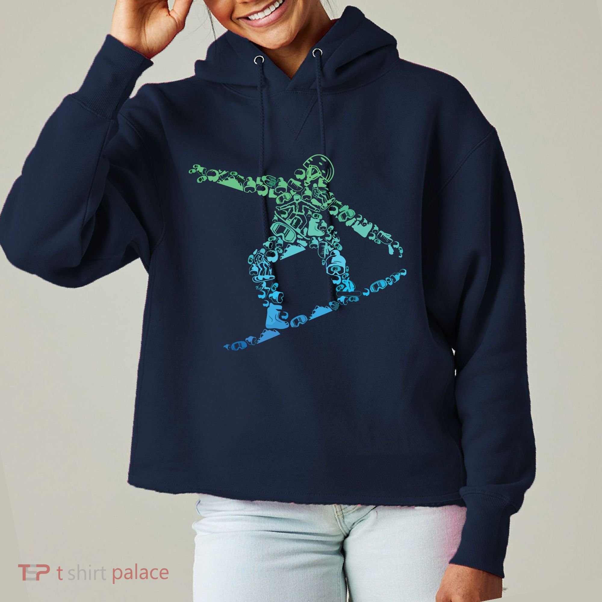Snowboard Snowboarder Snowboarding Ladies Heavyweight Boxy Pullover Hoodie