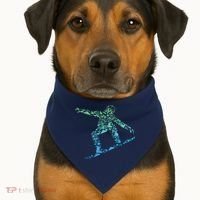Snowboard Snowboarder Snowboarding USA-Made Doggie Bandana thumb 1