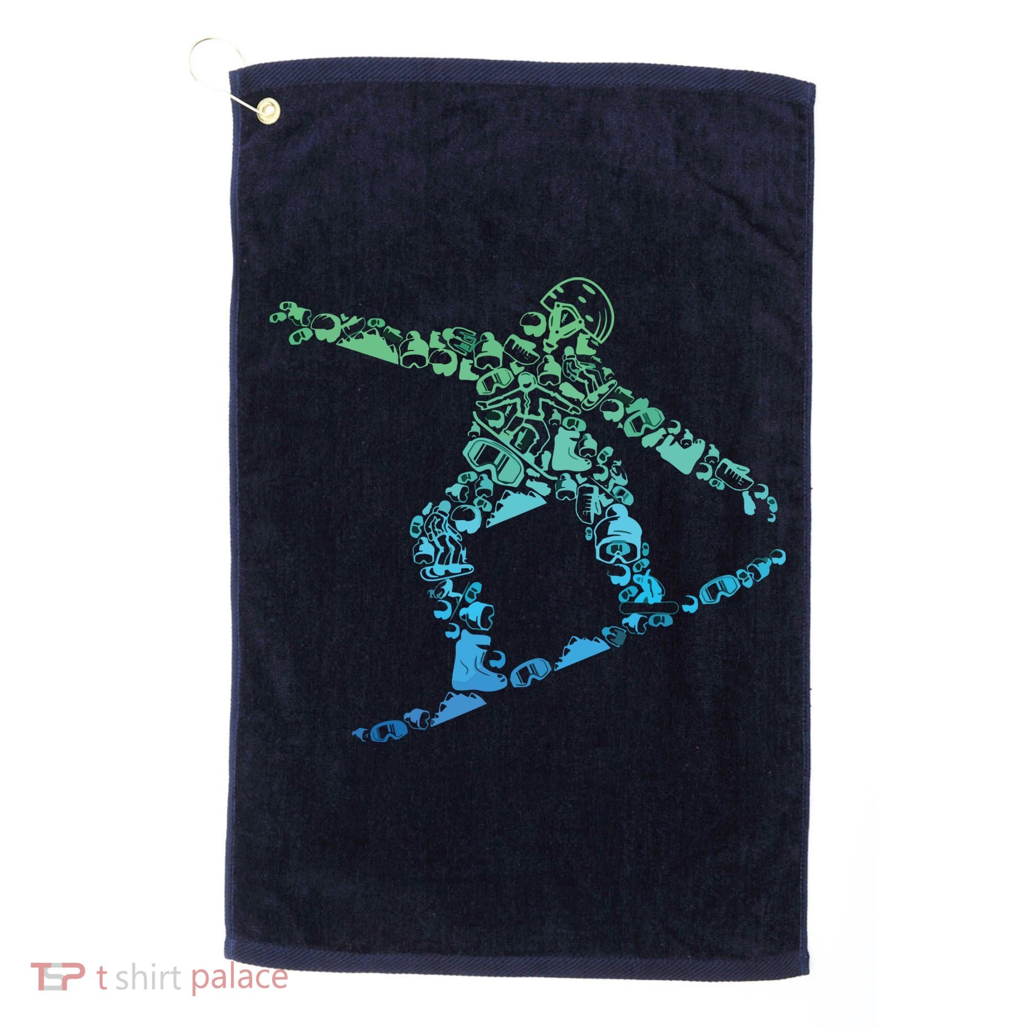 Snowboard Snowboarder Snowboarding Golf Towel