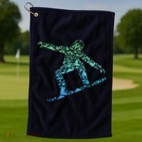 Snowboard Snowboarder Snowboarding Golf Towel thumb 1