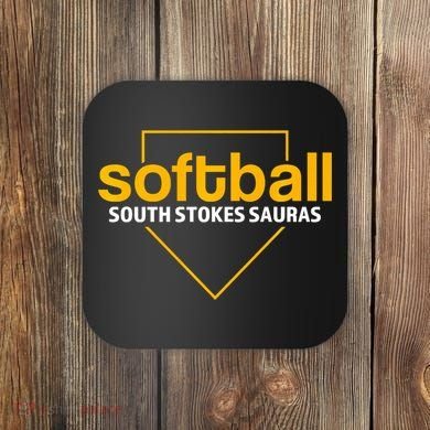 South Stokes Sauras Softball Home Plate Coaster
