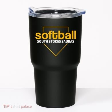 South Stokes Sauras Softball Home Plate Tumbler