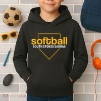 South Stokes Sauras Softball Home Plate Kids Hoodie thumb 2