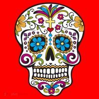 Sugar Skull Santa Hat thumb 1