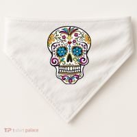 Sugar Skull USA-Made Doggie Bandana thumb 0