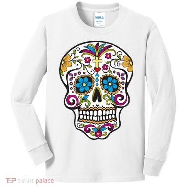 Sugar Skull Kids Long Sleeve Shirt