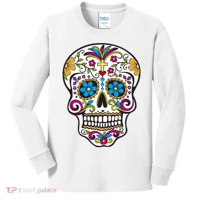 Sugar Skull Kids Long Sleeve Shirt