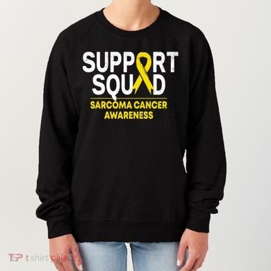 Support Squad Sarcoma Cancer Awareness Yellow Ribbon Team Gift Women's Sweatshirt