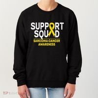 Support Squad Sarcoma Cancer Awareness Yellow Ribbon Team Gift Women's Sweatshirt thumb 0