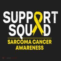 Support Squad Sarcoma Cancer Awareness Yellow Ribbon Team Gift Women's Sweatshirt thumb 2