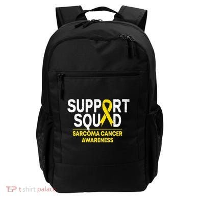 Support Squad Sarcoma Cancer Awareness Yellow Ribbon Team Gift Backpack