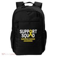 Support Squad Sarcoma Cancer Awareness Yellow Ribbon Team Gift Backpack thumb 0