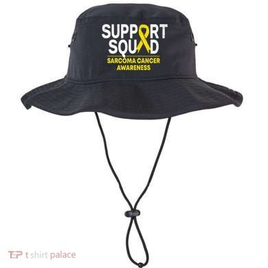 Support Squad Sarcoma Cancer Awareness Yellow Ribbon Team Gift Bucket Hat