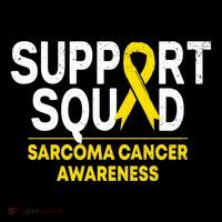 Support Squad Sarcoma Cancer Awareness Yellow Ribbon Team Gift Bucket Hat thumb 4