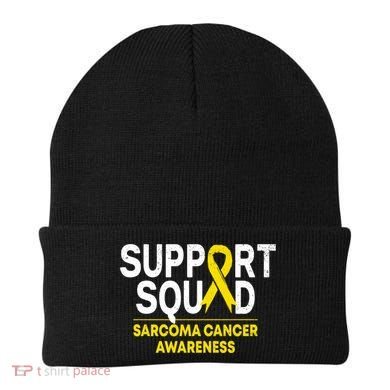 Support Squad Sarcoma Cancer Awareness Yellow Ribbon Team Gift Beanie