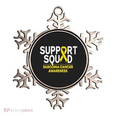 Support Squad Sarcoma Cancer Awareness Yellow Ribbon Team Gift Ornament