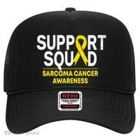 Support Squad Sarcoma Cancer Awareness Yellow Ribbon Team Gift Hat thumb 0