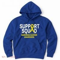 Support Squad Sarcoma Cancer Awareness Yellow Ribbon Team Gift Hoodie thumb 0