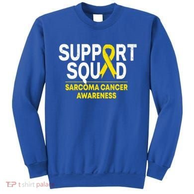 Support Squad Sarcoma Cancer Awareness Yellow Ribbon Team Gift Sweatshirt