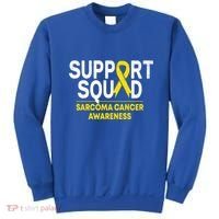 Support Squad Sarcoma Cancer Awareness Yellow Ribbon Team Gift Sweatshirt thumb 0