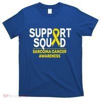Support Squad Sarcoma Cancer Awareness Yellow Ribbon Team Gift T-Shirt thumb 0