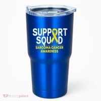 Support Squad Sarcoma Cancer Awareness Yellow Ribbon Team Gift Tumbler thumb 0