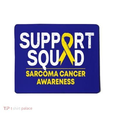 Support Squad Sarcoma Cancer Awareness Yellow Ribbon Team Gift Mousepad