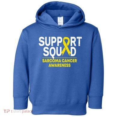 Support Squad Sarcoma Cancer Awareness Yellow Ribbon Team Gift Toddler Hoodie