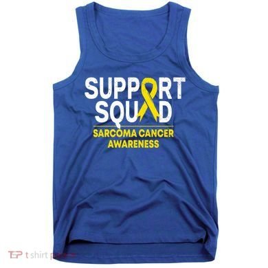 Support Squad Sarcoma Cancer Awareness Yellow Ribbon Team Gift Tank Top