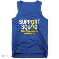 Support Squad Sarcoma Cancer Awareness Yellow Ribbon Team Gift Tank Top thumb 0