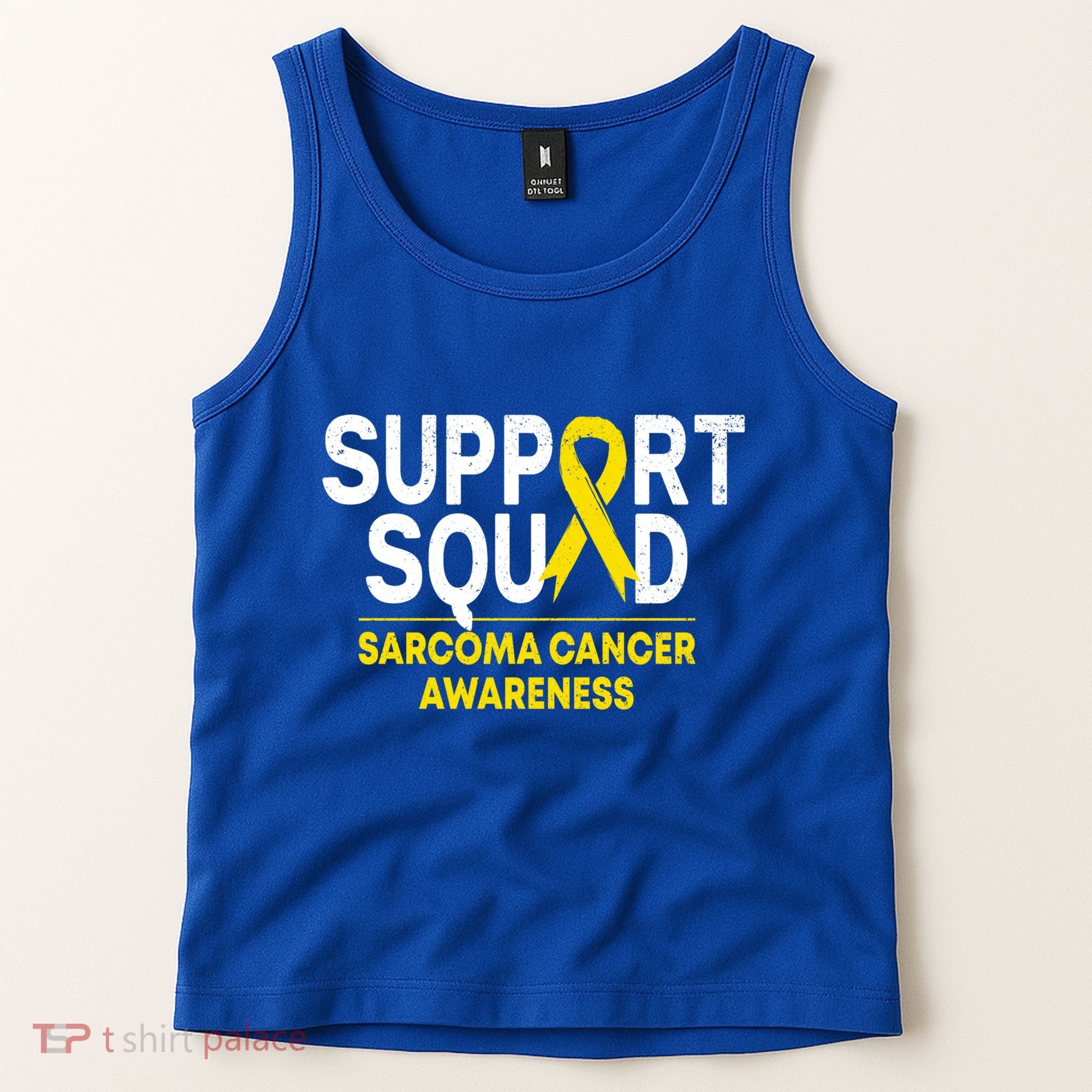 Support Squad Sarcoma Cancer Awareness Yellow Ribbon Team Gift Tank Top