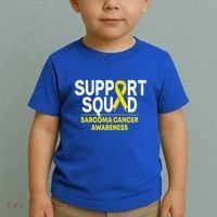 Support Squad Sarcoma Cancer Awareness Yellow Ribbon Team Gift Toddler T-Shirt thumb 2