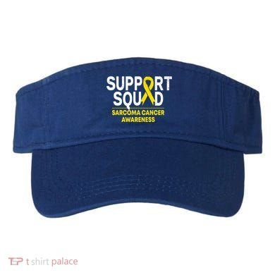 Support Squad Sarcoma Cancer Awareness Yellow Ribbon Team Gift Visor