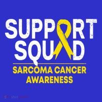 Support Squad Sarcoma Cancer Awareness Yellow Ribbon Team Gift Women's T-Shirt thumb 6
