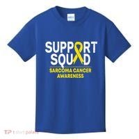 Support Squad Sarcoma Cancer Awareness Yellow Ribbon Team Gift Kids T-Shirt thumb 0