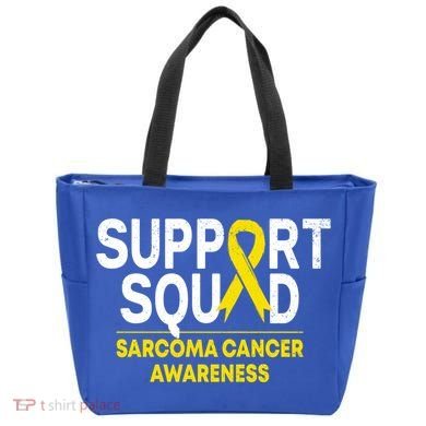 Support Squad Sarcoma Cancer Awareness Yellow Ribbon Team Gift Tote Bag