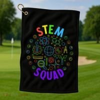 Stem Squad Science Technology Engineering And Math Golf Towel thumb 1