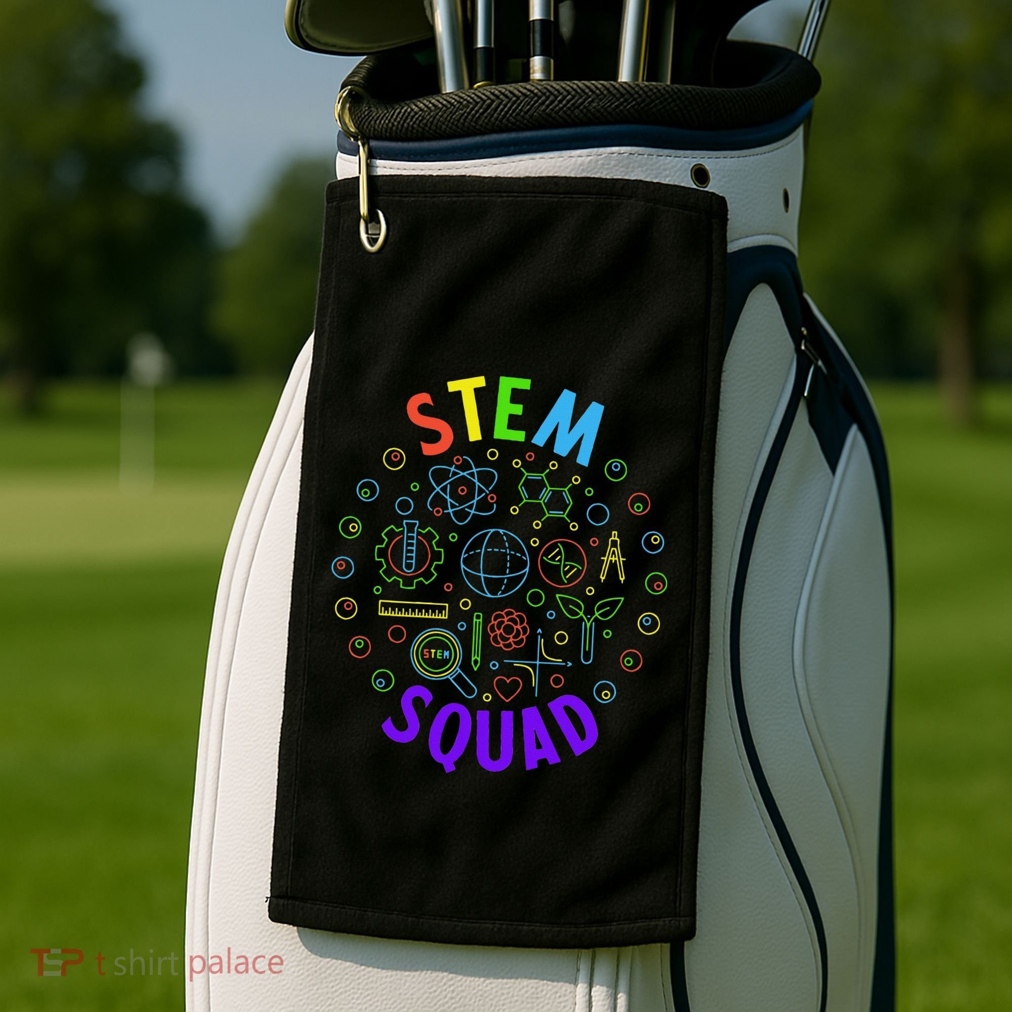 Stem Squad Science Technology Engineering And Math Golf Towel