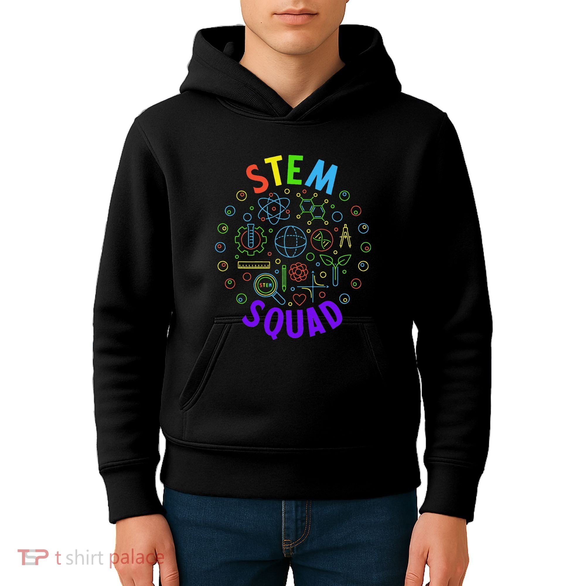 Stem Squad Science Technology Engineering And Math Kids Hoodie