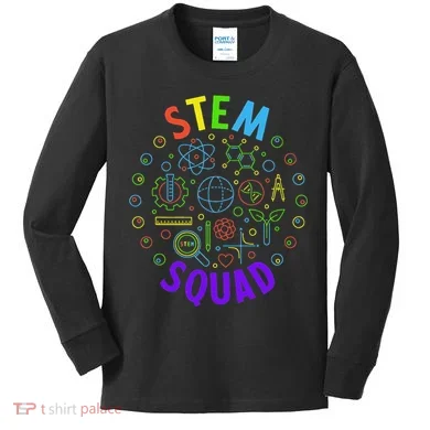 Stem Squad Science Technology Engineering And Math Kids Long Sleeve Shirt