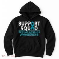 Support Squad Sexual Assault Awareness Month Teal Ribbon Hoodie thumb 0