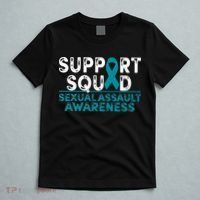 Support Squad Sexual Assault Awareness Month Teal Ribbon T-Shirt thumb 5