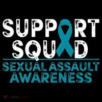 Support Squad Sexual Assault Awareness Month Teal Ribbon Women's Hoodie thumb 2
