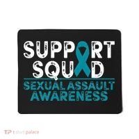 Support Squad Sexual Assault Awareness Month Teal Ribbon Mousepad thumb 0