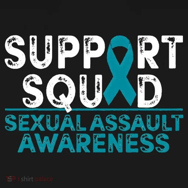 Support Squad Sexual Assault Awareness Month Teal Ribbon Ornament