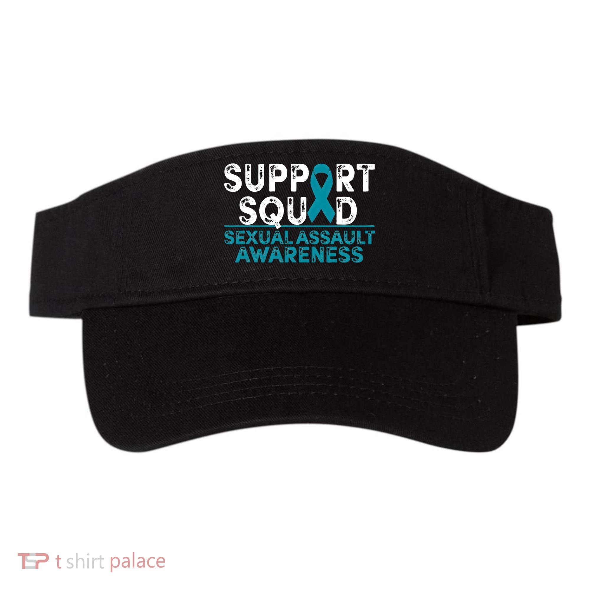Support Squad Sexual Assault Awareness Month Teal Ribbon Visor